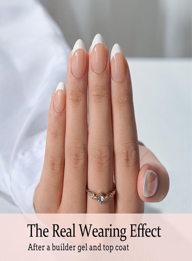 btartboxnails أطراف أظافر جل ناعمة من BTArtboxnails - مجموعة أظافر فرنسية من XCOATTIPS، أظافر فرنسية لاصقة، أظافر قصيرة على شكل لوز، أظافر صناعية أكريليك بلون البشرة، مجموعة تمديد أظافر لاصقة - Image 3